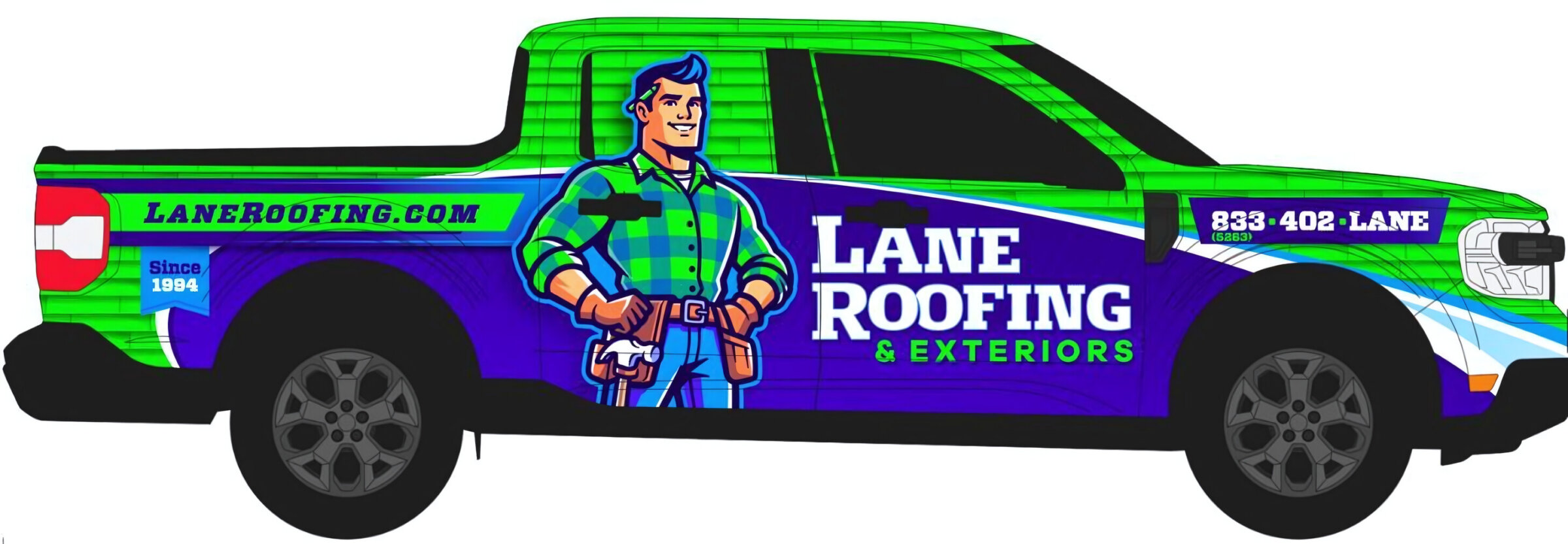 Lane Roofing Truck
